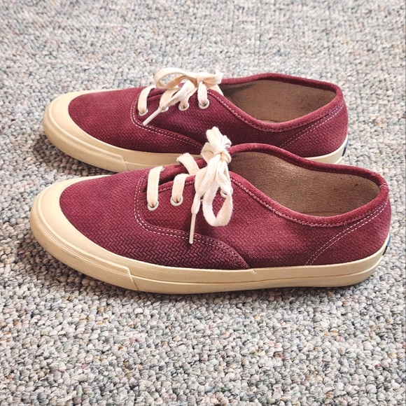 Keds Women's Triumph Burgundy Textured Suede Sneakers 7.5 RARE - Picture 2 of 8